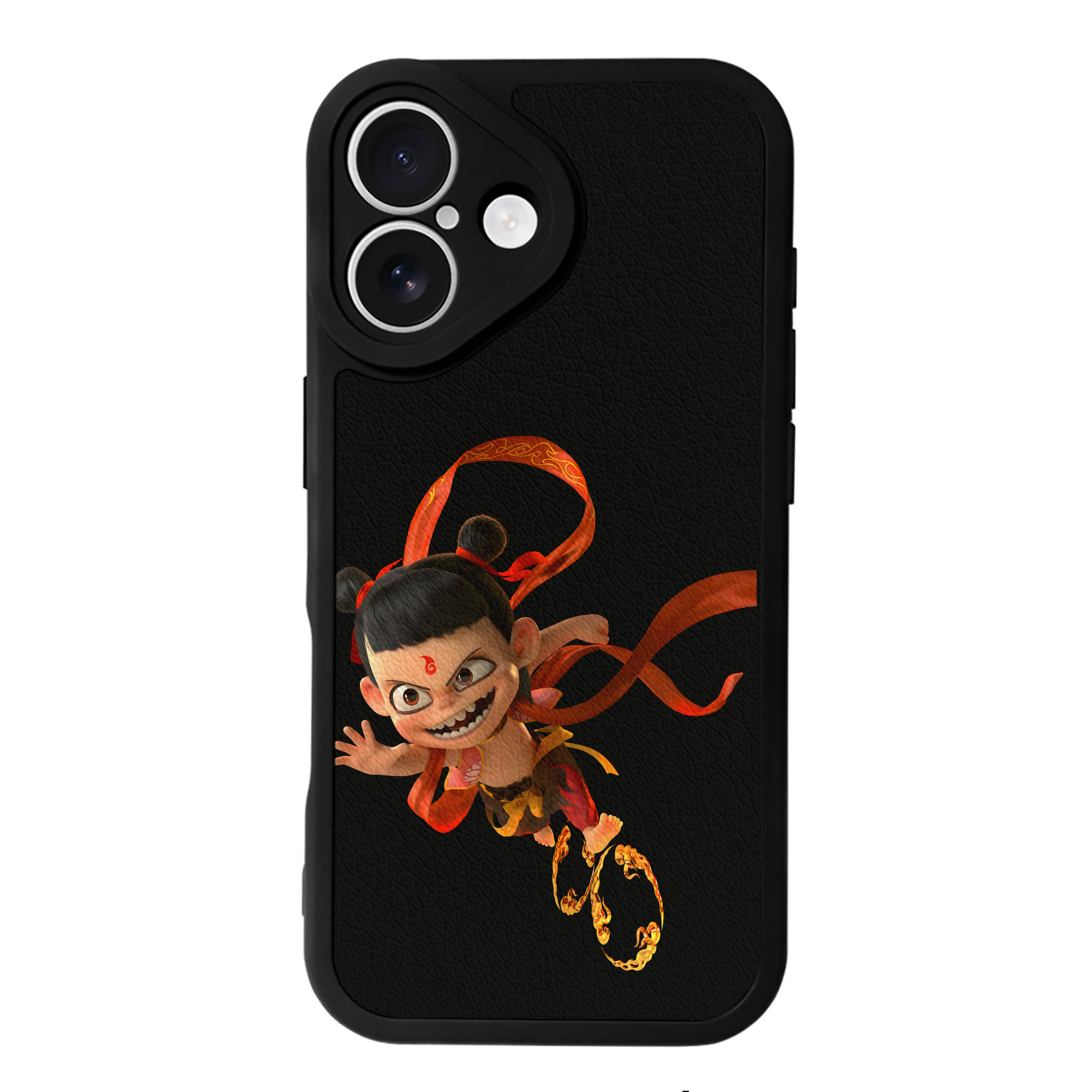 （画像用） Ne Zha 2 ナタ 魔童の大暴れ 【iPhone 16シリーズ対応】シリコンスマホケース（レザー調） 材質：シリコン